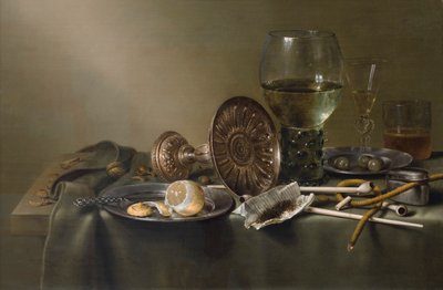 Stilleben med glas og tobak af Willem Claesz. Heda