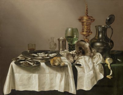 Stilleben med forgyldt bæger, 1635 af Willem Claesz. Heda