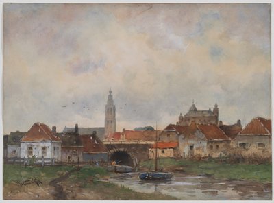 Øvre Sluse ved Steenbergen af Willem Cornelis Rip