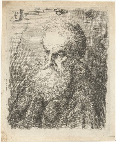 Buste af en gammel mand med skæg af Willem Cornelis van Dijk