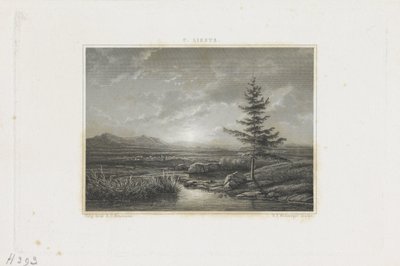 Landskab med et vandløb af Willem Frederik Wehmeyer