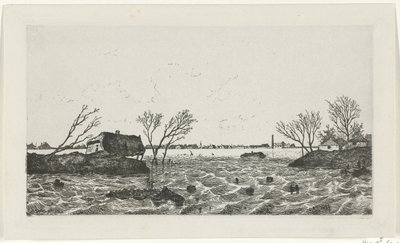 Digebrud ved Dreumel, 1855 af Willem Gruyter jr.