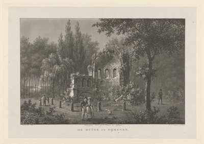 St. Martins Kapel (Valkhof) i Nijmegen Ruinerne i Nijmegen (titel på objekt) af Willem Hendrik Hoogkamer