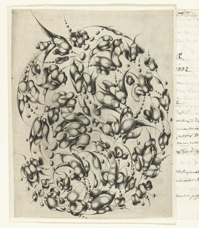 Guldsmedebuket med stiliserede blomster og blade Looff-werck Boeck Seer Constich Geteijckent (serietitel) af Willem Hondius
