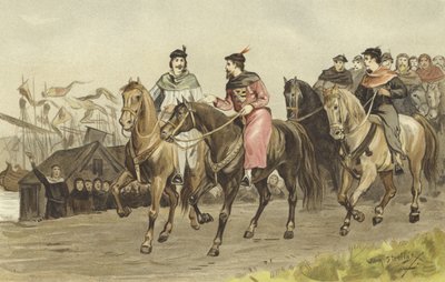 Floris V, greve af Holland, og Gijsbrecht IV af Amstel, 26. juli 1274 af Willem II Steelink