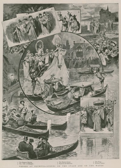 Venedig ved Olympia - scener på scenen og på vandet af Willem II Steelink