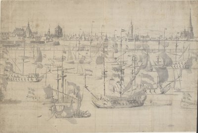 Den hollandske flåde på Københavns Red 1658 af Willem I van de Velde