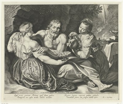 Lot beruset af sine døtre af Willem Isaacsz. van Swanenburg