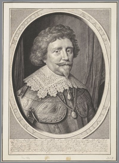 Portræt af Frederik Hendrik, Prins af Orange, i en alder af 48 af Willem Jacobsz Delff