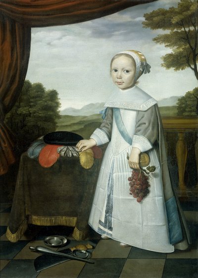 Portræt af Johannes van Rees (1662-1690/91), halvbror til Elisabeth van Oosten, som et barn af Willem Jansz. Ploy (attributed to)