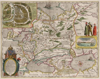 Kort over Rusland og Moskva Fra: Theatrum Orbis Terrarum..., 1645 af Willem Janszoon Blaeu