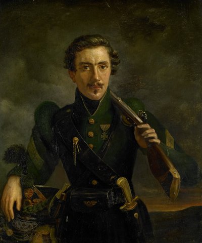 Selvportræt i Riflernes Uniform af Willem Jodocus Mattheus Engelberts