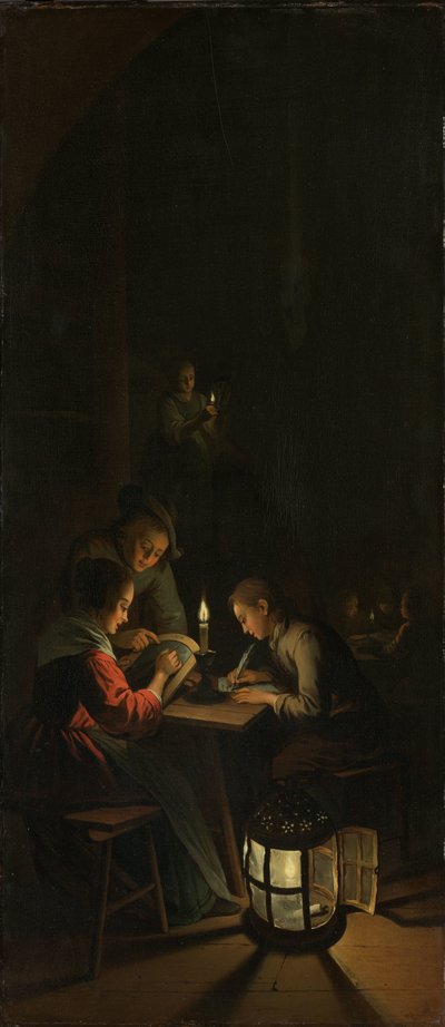 Triptykon: Allegori om kunsttræning af Willem Joseph Laquy