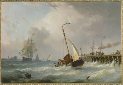 Storm på havet (maleri på lærred) af Willem Jr. Gruyter