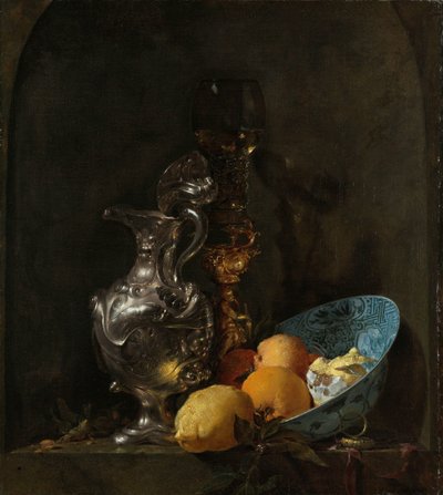 Stilleben med en sølvkande og en porcelænsskål Stilleben med en sølvkande af Willem Kalf