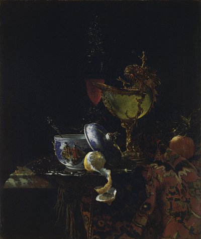 Stilleben med Nautilus Cup af Willem Kalf