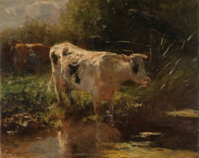 Ko ved siden af ​​en grøft Ko på grøftesiden af Willem Maris