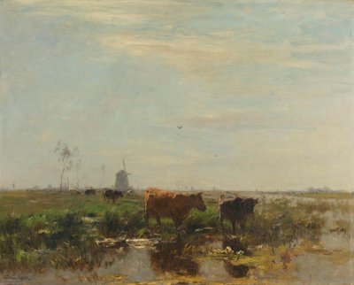 Eng med køer ved vandet Eng med køer ved siden af vandet af Willem Maris