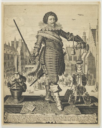 Frederik Hendrik, Prins af Orange, ca. 1634 (stik) af Willem Outgertsz Akersloot