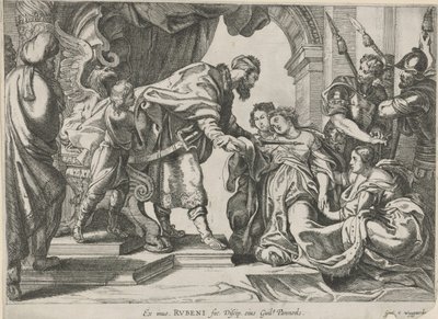 Ester foran Ahasverus af Willem Panneels