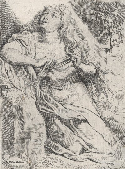 Maria Magdalena i ørkenen, ca. 1613-14. af Willem Pietersz. Buytewech