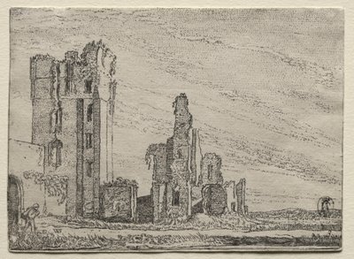 Ruinerne af slottet Huys Te Kleef nær Haarlem af Willem Pietersz Buytewech