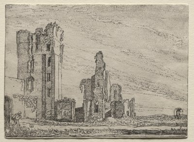 Ruinerne af slottet Huys Te Kleef nær Haarlem, ca. 1616. af Willem Pietersz Buytewech