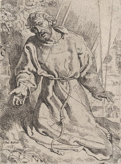 Saint Francis modtager Stigmata, ca. 1613-14. af Willem Pietersz. Buytewech