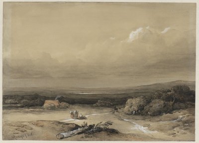 Landskab af Willem Roelofs (I) (signed by artist)