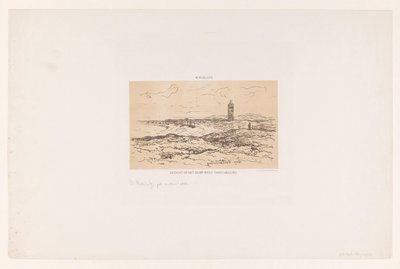 Udsigt over landsbyen West-Terschelling (titel på objekt) af Willem Roelofs (I)