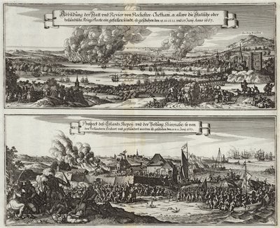 Hollandsk perspektiv på flådeangrebet på Themsen af Willem Schellinks