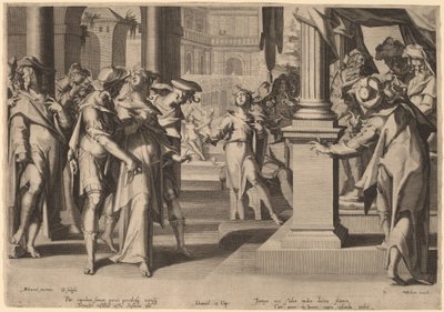 Suzannah før Daniel af Willem Swanenburgh, after Joachim Anthonisz Wtewael