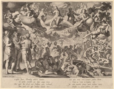Den sidste dom af Willem Swanenburgh, after Joachim Anthonisz Wtewael