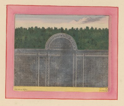Laubengang mit halbrunder Nische für eine Hecke in den Gärten von Versailles af Willem Swidde