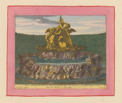 Brunnen mit zwei Putti, die mit einem Greif spielen af Willem Swidde