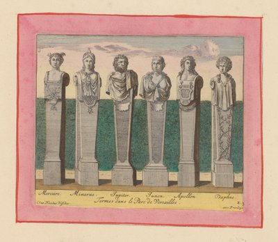 Hermes von Merkur, Minerva, Jupiter, Juno, Apollo und Daphne af Willem Swidde
