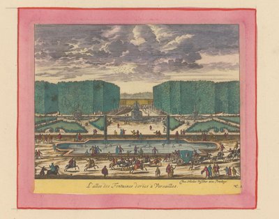 Allee der goldenen Brunnen in den Gärten von Versailles af Willem Swidde