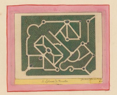 Grundriss des Labyrinths von Versailles af Willem Swidde