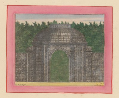 Laubengang mit Tor für eine Hecke in den Gärten von Versailles af Willem Swidde