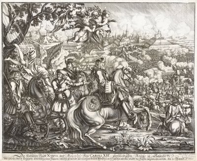 Slaget ved Narva den 19. november 1700 af Willem Swidde