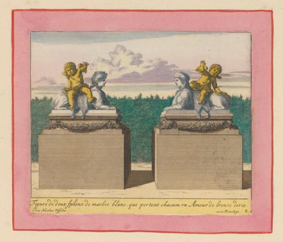 Zwei Sphinxen in den Gärten von Versailles af Willem Swidde