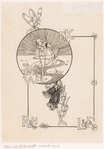 Banddesign for: Knappert, Emilie C., Views into the Plant World, 1893 af Ludwig Willem Reymert Wenckebach