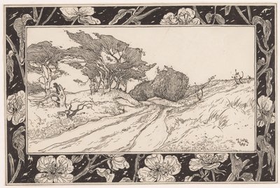 Klitlandskab med marram græs af Ludwig Willem Reymert Wenckebach