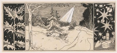 Stjerne skinner på et vinterlandskab af Ludwig Willem Reymert Wenckebach