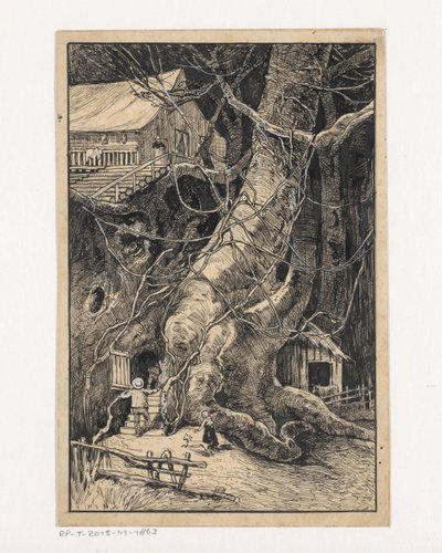 Miniature hus mod et træ af Willem Wenckebach