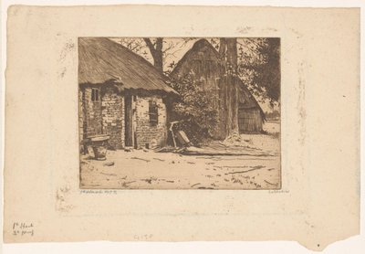 Gård med lade i Brabant af Willem Witsen (signed by artist)