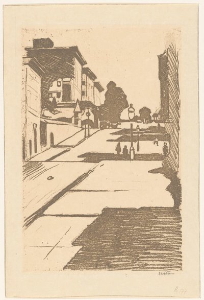 Udsigt over Maison Street og Fairmont Hotel i San Francisco af Willem Witsen (signed by artist)