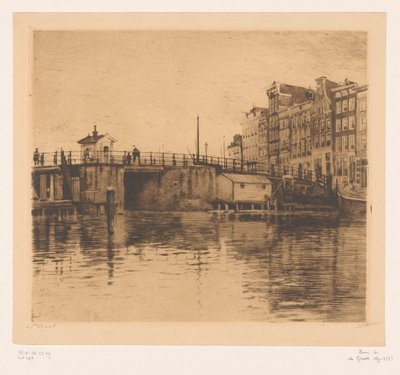 Udsigt over Kraansluis i Amsterdam af Willem Witsen (signed by artist)