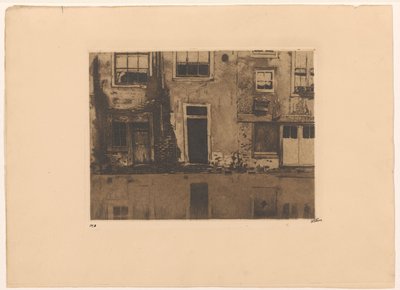 Udsigt over bagsiden af ​​Zeedijk i Amsterdam af Willem Witsen (signed by artist)
