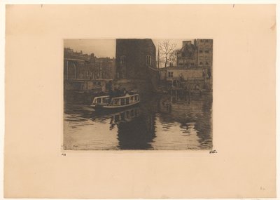 Udsigt over overtagelsen ved Montelbaanstoren i Amsterdam af Willem Witsen (signed by artist)